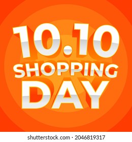 10.10 vector de diseño de día de compras