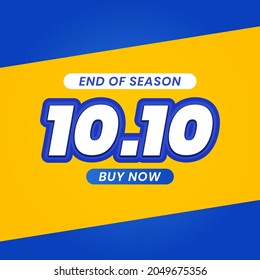 10.10 Shopping Day Sale Banner Background  Vector