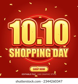 1010 Shopping Day Texteffekt Festivalflyer