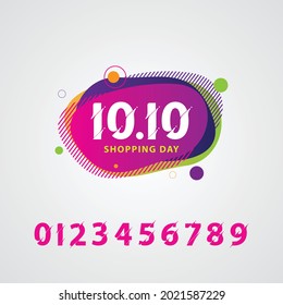 10.10 typography vector for advertising or promotion or anniversary sign