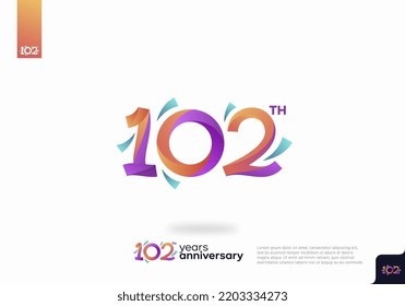 102 year anniversary design template