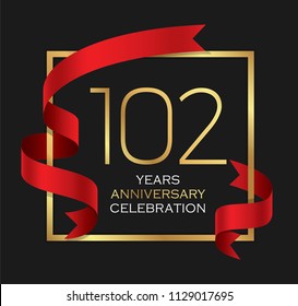 102nd years anniversary celebration background svg