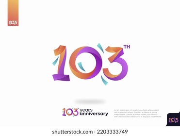 plantilla de diseño para 103 años