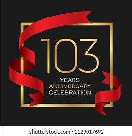 103rd years anniversary celebration background