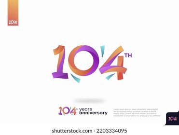 104 year anniversary design template