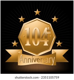 104th Anniversary Celebration Logo Vector