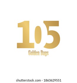 105 lettertype vector logo design, 105 golden days