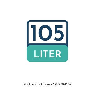 105 liters icon vector illustration