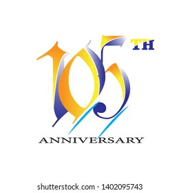 105 th anniversary logo design vector