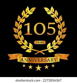 Ilustración del logotipo del 105 aniversario. adecuado para usted