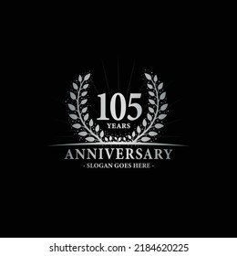 105 years anniversary logo. Vector and illustration.