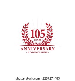 Logo del 105 años. Vector e ilustración.
