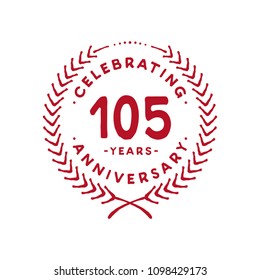 105 years design template. 105th vector and illustration.