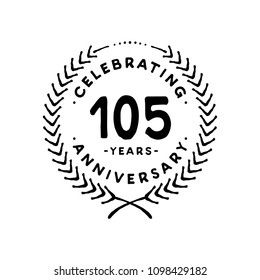 105 years design template. 105th vector and illustration.