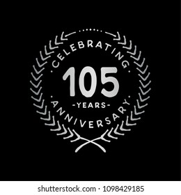 105 years design template. 105th vector and illustration.