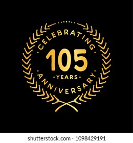 105 years design template. 105th vector and illustration.
