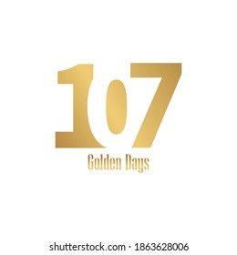 107 lettertype vector logo design, 107 golden days