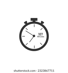 107 minutes timers Clocks, Timer 107 min icon.