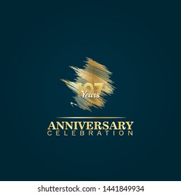 107 years anniversary logo.celebrating 107 years, anniversary logo 