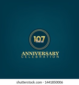 107 years anniversary logo.celebrating 107 years, anniversary logo 