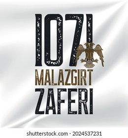 1071 August 26, Happy Malazgirt Victory) Billboard, Poster, Social Media, Greeting Card template vector illustration.