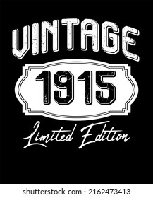 107th Birthday Vintage Legends Born In 1915 107 Years Old