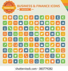 108 Business and finance icon set,clean vector