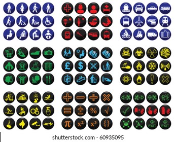 108 Icon collection arranged in various categories