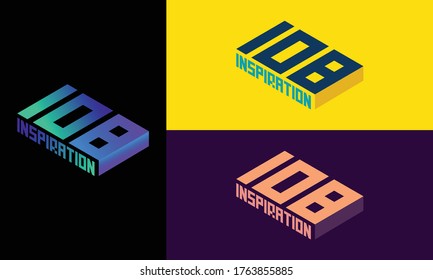 108 Inspiration gradient vector abstract yellow isometric versetile