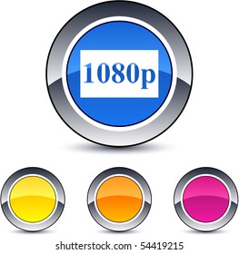 1080p glossy round web buttons.