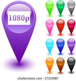 Botones web brillantes de 1080p.