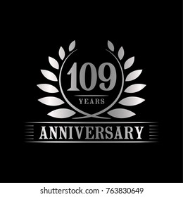 109 years anniversary logo template.