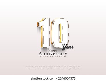 10anniversary celebration with celebration numbers.