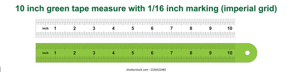 10-inch imperial marking grid and ruler with this grid. 6:1 scale