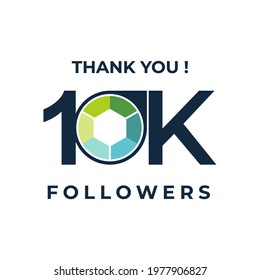 10K followers, 10000 followers vector illustration. Thanks 10k followers. vector Eps10.