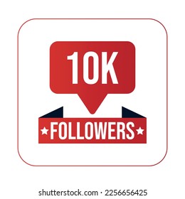 Vektorgrafik von 10K-Followers, Design-Vorlage
