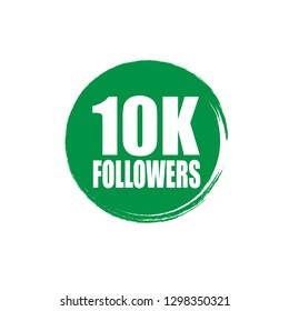 10K followers emblem, label, badge, logo, icon.
