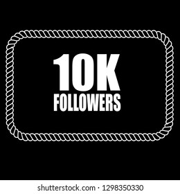 10K followers emblem, label, badge, logo, icon.
