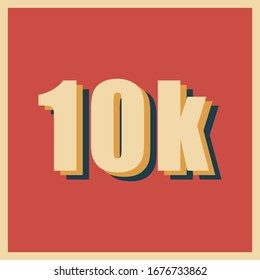 10k followers with retro style