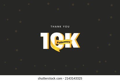  10K  Followers, Thank you Followers Banner, card, vector illustration design
