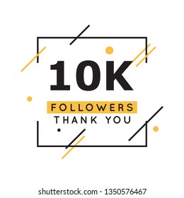 10k Followers Thank You Design Template