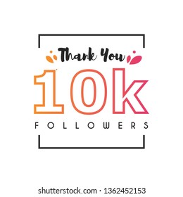 10k Followers thank you design template