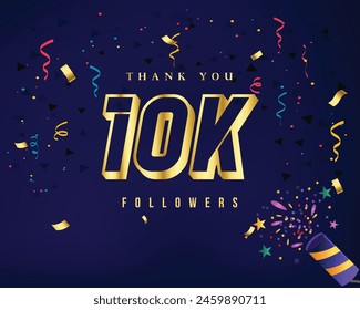 10K Seguidores gracias seguidor post de felicitación