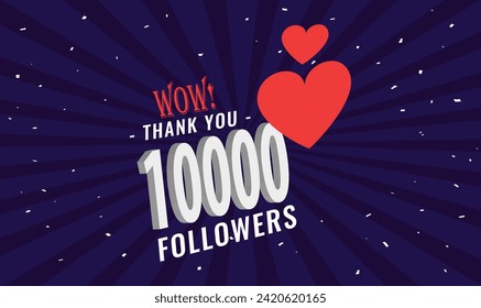 10K seguidores - diseño vectorial