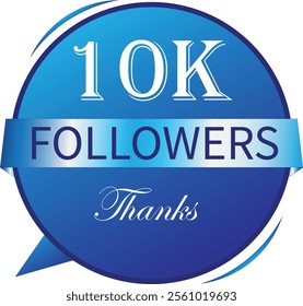 10K Followers Vector Text Effect