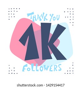 10k folowers social media post. 10000 subscribers post. Vector illustration.