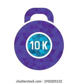 Campana de 10.000 con fondo blanco
