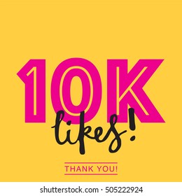 10K Likes Online Social Media Thank You Banner 