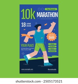 10k Marathon Social Media Story
