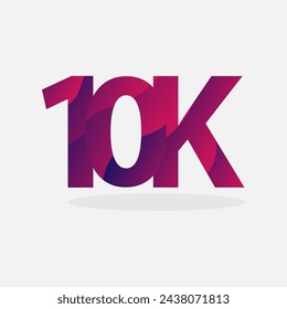 10K number abstract template vector illustration, ten thousand number template